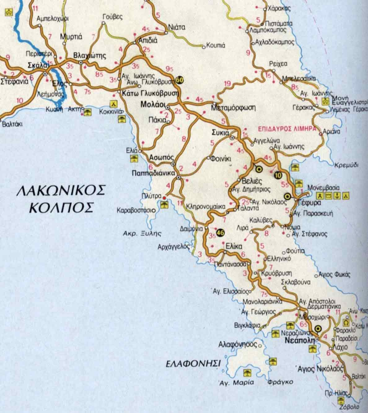 ΝΕΑΠΟΛΗ-ΜΟΝΕΜΒΑΣΙΑ-ΕΛΑΦΟΝΗΣΟΣ-ΠΛΥΤΡΑ- ΛΙΜΗΝ ΙΕΡΑΚΑ-ΚΥΠΑΡΙΣΣΙ-ΑΣΤΡΟΣ